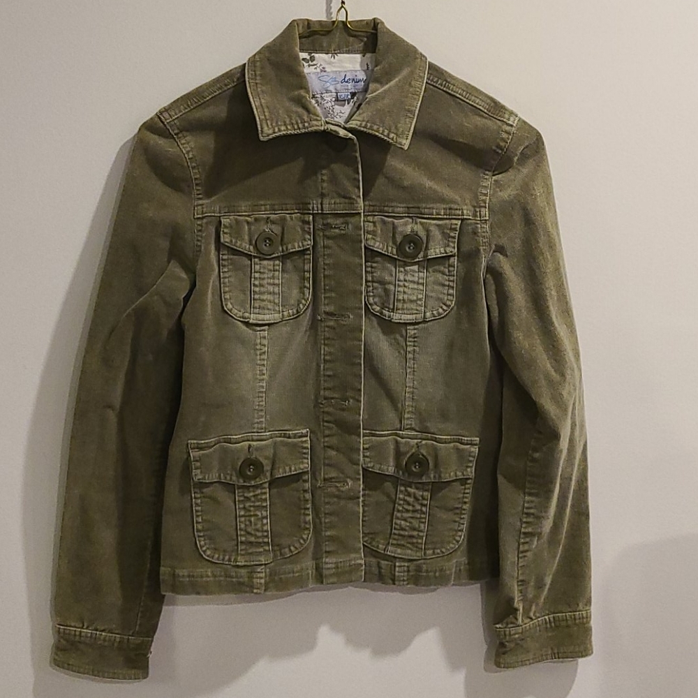 SB Denim corduroy sage green jacket